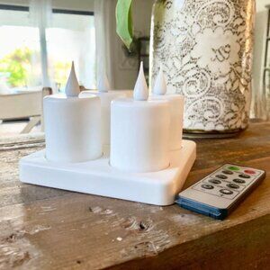 Set/4 Rechargeable Flameless Candles